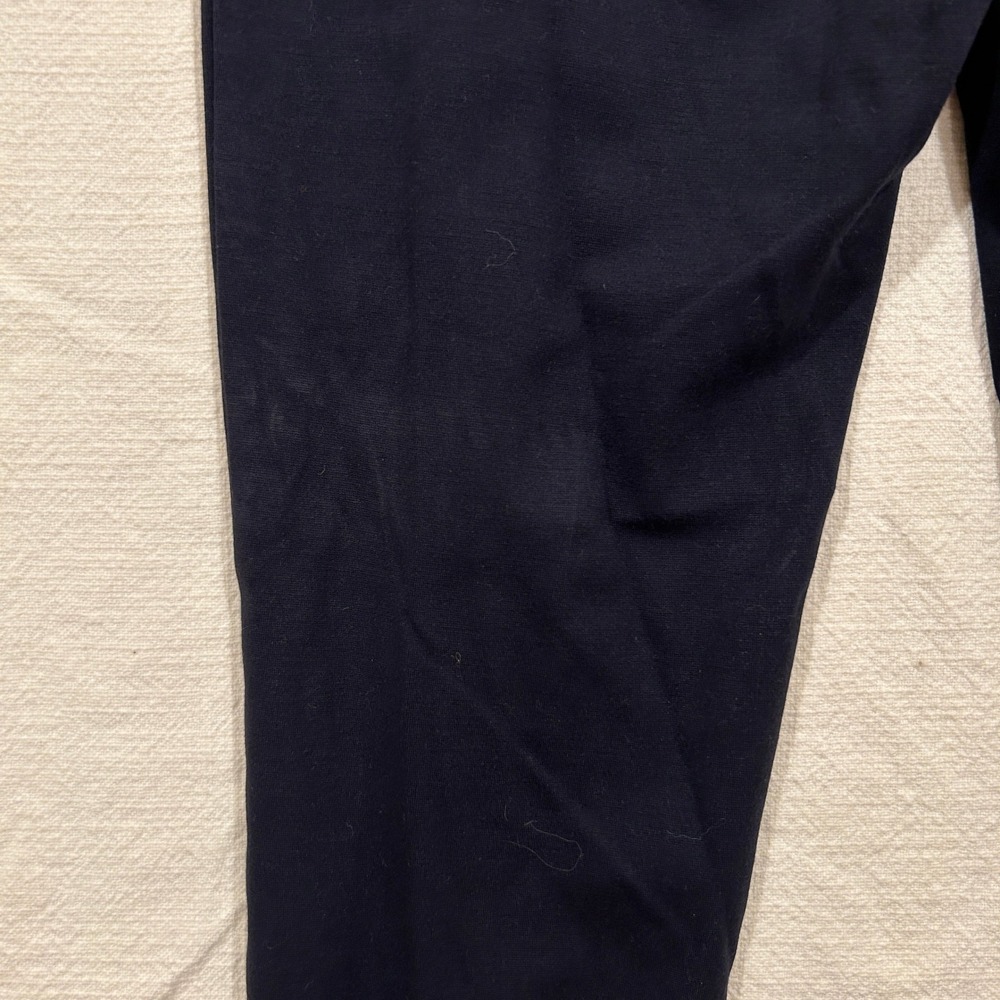 Calvin Klein Jeans Womens Size 8 Navy Blue Skinny Pants Faux Leather Trim - Picture 14 of 14